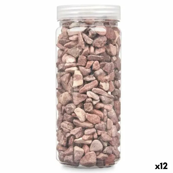 Koristeelliset kivet Gift Decor Punainen 10 - 20 mm 700 g 6,2 x 15,3 x 6,2 cm 6,5 x 15,8 x 6,5 cm (12 osaa)