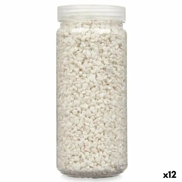 Dekoratīvie akmeņi Gift Decor Balts 2 - 5 mm 700 g 6,5 x 15,5 x 6,5 cm 6,2 x 15,3 x 6,2 cm 6,5 x 15,8 x 6,5 cm (12 gb.)