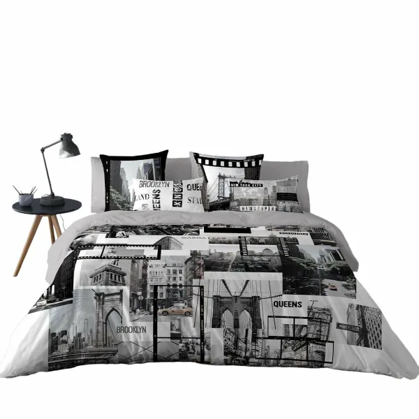 Пододеяльник Naturals DOWNTOWN 180 кровать 3 Предметы 260 x 220 cm