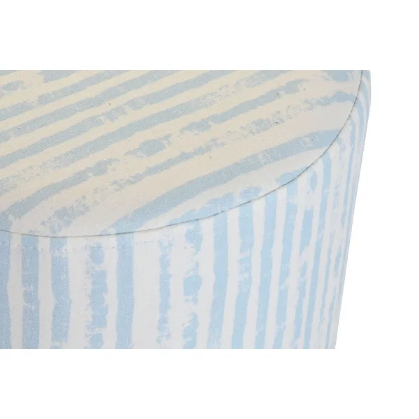 Atrama pėdoms DKD Home Decor Mėlyna Balta Metalinis Dryžiai Viduržemio 34 x 34 x 40 cm