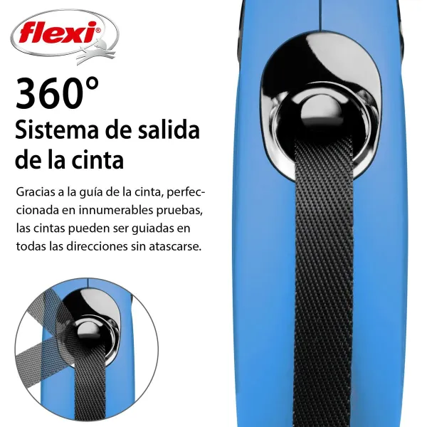 Suņa pavadas Flexi NEW CLASSIC 5m Zils S Izmērs