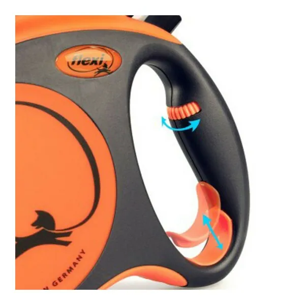 Suņa pavadas Flexi XTREME 5 m Oranžs S Izmērs