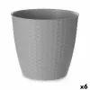 Kukkaruukku Stefanplast Harmaa Muovinen 24 x 22,3 x 24 cm (6 osaa)