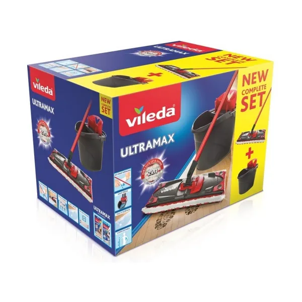 Moppi kaksoistoimintosankolla Vileda Ultramax Mikrokuitu