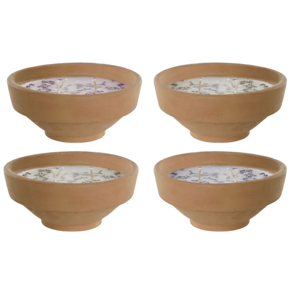 Tuoksukynttilä DKD Home Decor Luonnollinen Cottage 250 g (4 osaa)