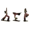 Dekoratyvinė figūrėlė Home ESPRIT Rožinė Auksinis Yoga Scandi 19 x 6 x 26 cm (3 vnt.)