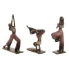 Dekoratyvinė figūrėlė Home ESPRIT Rožinė Auksinis Yoga Scandi 19 x 6 x 26 cm (3 vnt.)