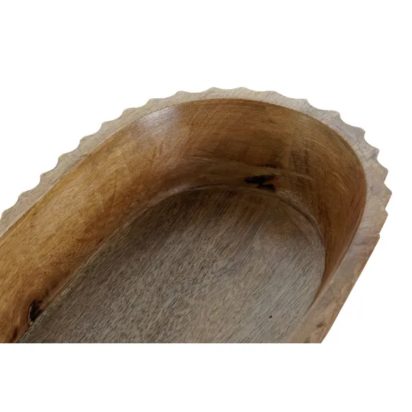 Centerpiece DKD Home Decor Natural Mango wood 32 x 15 x 5 cm 31 x 15 x 5 cm