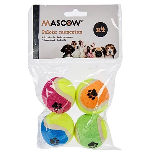 Koiranlelu Mascow Monivärinen Polyetyleeni polypropeeni ABS 12 x 17,5 x 4,5 cm 12,5 x 17,5 x 4,5 cm Pallo Ø 4,5 cm (12 osaa)
