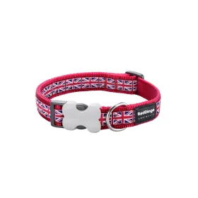 Suņa kaklasiksna Red Dingo Union Jack 20-32 cm Sarkans