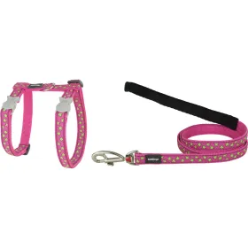 Piederumi kaķiem Red Dingo On Hot Rozā 21-35 cm