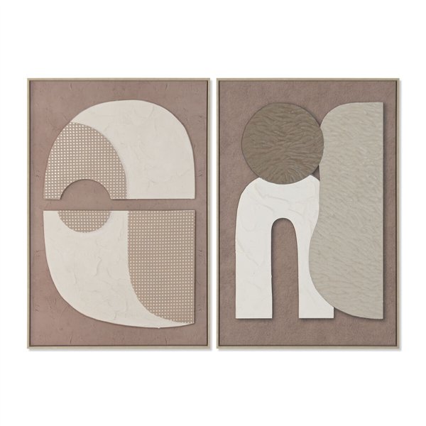 Canvas Home ESPRIT White Brown Modern Urban (2 Units)