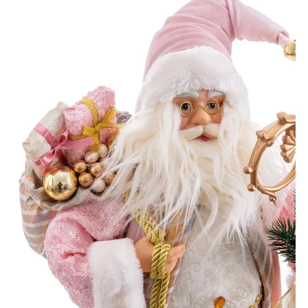 Joulukuusenpallo Pinkki Muovinen Polyresiini Materiaali 45 cm