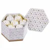 Joulupallot Valkoinen Kullattu Paperi Polyfoam 7,5 x 7,5 x 7,5 cm (14 osaa)