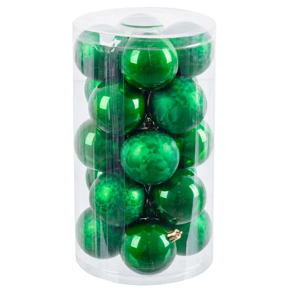 Eglītes rotājumi Zaļš Plastmasa 6 x 6 x 6 cm (20 gb.)