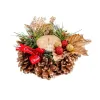 Christmas Candle Holder Multicolour Golden Candleholder 15 x 15 x 10 cm