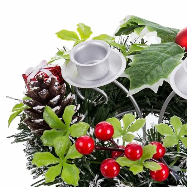 Kalėdinis žvakių laikiklis Raudona Spalvotas Metalinis Plastmasinis Ananasai 15 cm