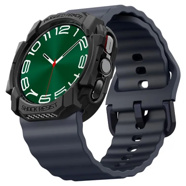 Spigen Rugged Armor - Case for Samsung Galaxy Watch Ultra 47 mm (2025/2024) (Matte Black)