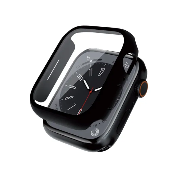 Crong Hybrid Watch Case - Case with Glass Apple Watch 41mm (Black)