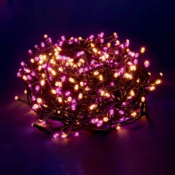 LED žibintų vainikas 3,6 W Rožinė Šiltai balta 5 m 14 x 10 x 12 cm
