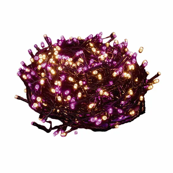 Wreath of LED Lights 6 W Pink Soft green 25 m 24 X 14,5 X 12 CM