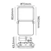 Užtvindanti šviesa / projektoriaus šviesa EDM 70417 Frameless Juoda F 10 W 760 Lm (6000 K)