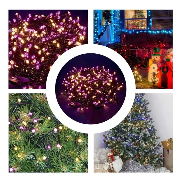 LED-valokranssi 6 W Pinkki Lämmin valkoinen 50 m 25 X 20 X 18 CM