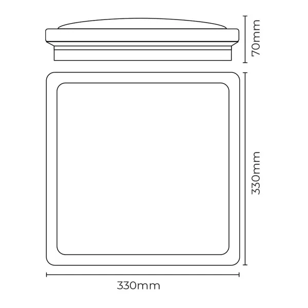 LED Flush-fitting Ceiling Light Wall Light EDM 32541 F 18 W 1820 Lm Squared Surface (4000 K)
