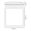 LED Flush-fitting Ceiling Light Wall Light EDM 32541 F 18 W 1820 Lm Squared Surface (4000 K)