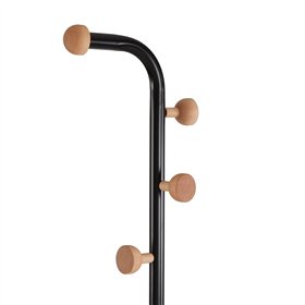 Coat Rack Versa Cheka Black Metal