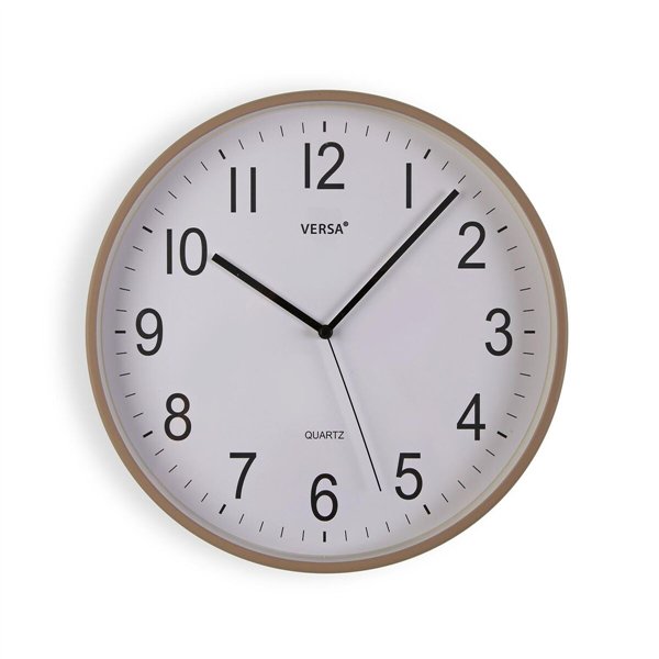 Wall Clock Versa Grey Plastic 35,1 X 35,1 X 4,5 CM