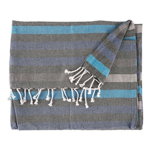 Multipurpose throw Gift Decor Blue Stripes