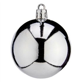 Christmas Baubles Krist+ K1912477-3 Silver Plastic Ø 6 cm 24 Units