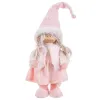 Christmas bauble Pink Metal Polyresin Polyfoam Fabric Girl 19 x 10 x 51 cm