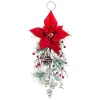 Door Hanger Red Multicolour Plastic Fabric Pineapples Christmas 60 cm 31 X 10 X 60 CM