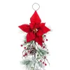 Door Hanger Red Multicolour Plastic Fabric Pineapples Christmas 60 cm 31 X 10 X 60 CM