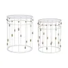 2 tabulu komplekts Home ESPRIT Balts Bronza 42 x 42 x 55 cm