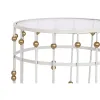2 tabulu komplekts Home ESPRIT Balts Bronza 42 x 42 x 55 cm