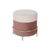 подставка для ног DKD Home Decor Розовый Позолоченный Металл Велюр 48 x 48 x 47 cm