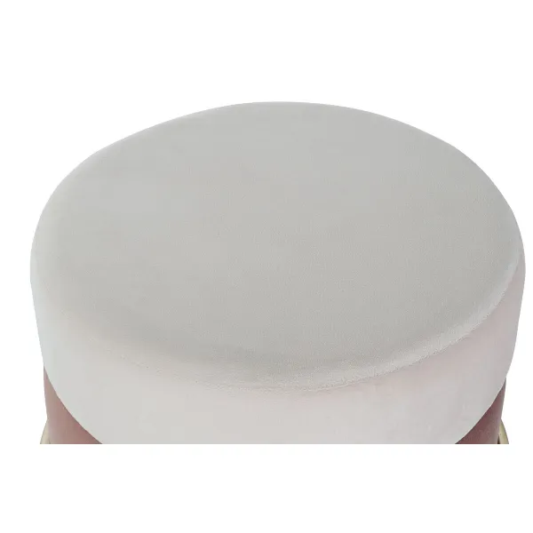 подставка для ног DKD Home Decor Розовый Позолоченный Металл Велюр 48 x 48 x 47 cm