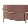 подставка для ног DKD Home Decor Розовый Позолоченный Металл Велюр 48 x 48 x 47 cm