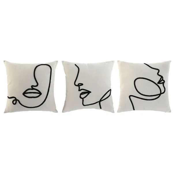 Подушка Home ESPRIT Натуральный 45 x 15 x 45 cm (3 штук)