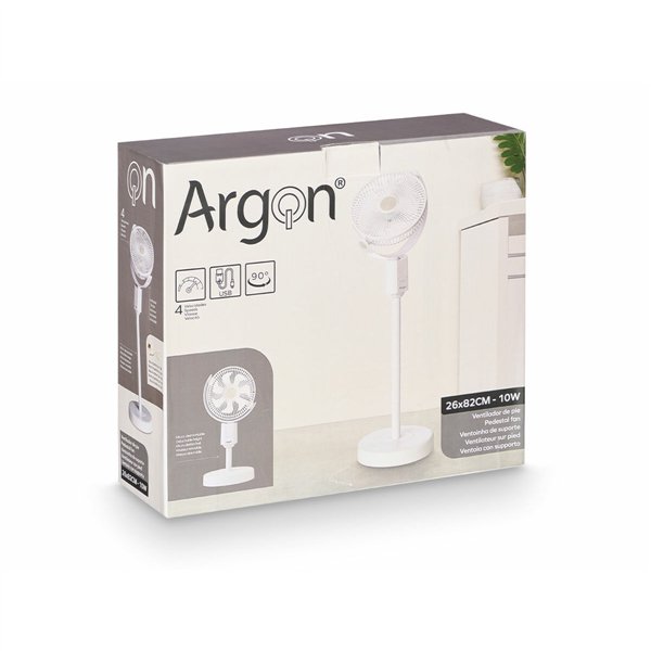 Freestanding Fan Argon White 10 W