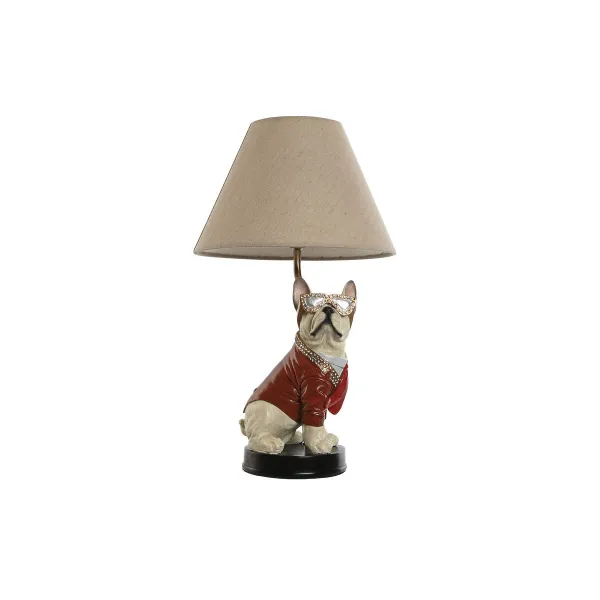 Stalinė lempa Home ESPRIT Balta Raudona Metalinis Derva 50 W 220 V 26 x 26 x 46 cm