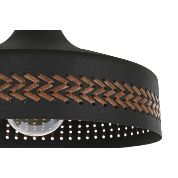 Pakabinamas apšvietimas DKD Home Decor Ruda Juoda Kreminė Metalinis 50 W 35 x 35 x 20 cm (2 vnt.)