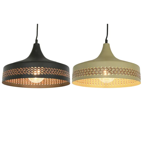 Pakabinamas apšvietimas DKD Home Decor Ruda Juoda Kreminė Metalinis 50 W 35 x 35 x 20 cm (2 vnt.)