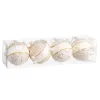 Eglītes rotājumi Balts Bronza Polyfoam Audums Laso 8 x 8 x 8 cm (4 gb.)