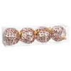 Christmas Baubles Bronze Plastic Polyfoam 8 x 8 x 8 cm (4 Units)