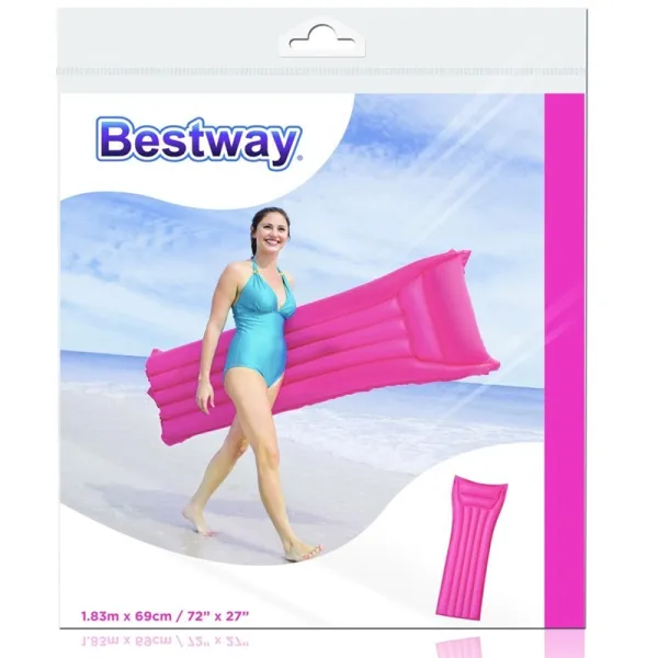 Bestway - Inflatable Beach Mattress 183x69cm (Pink)