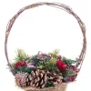 Kalėdų papuošalai Raudona Spalvotas Rotangas Plastmasinis Foam Ananasai Krepšelis 21 x 21 x 30 cm